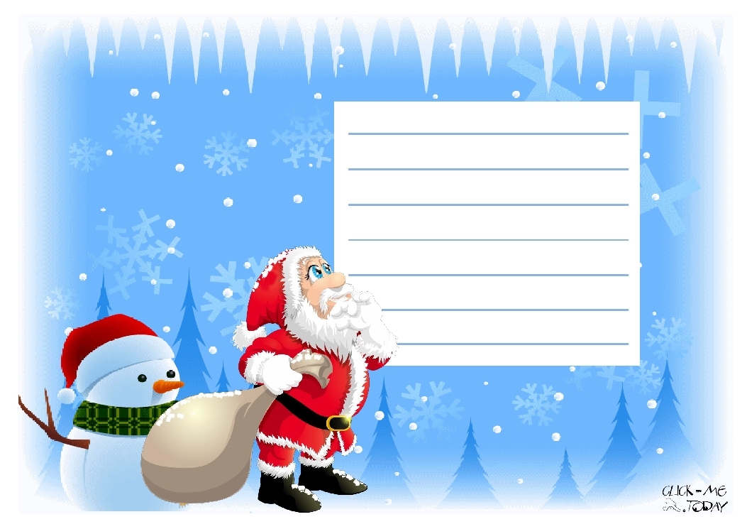 Wonderful letter to Santa template Santa snowman with lines 70